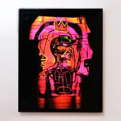 «JM Basquiat-GB4 » Photographie (FRAMÉE) 50" x 40" pouces Ed. 1/8 de Giuliano Bekor
