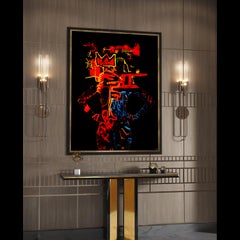 «JM Basquiat-GB5 » Photographie (FRAMÉE) 66" x 48" pouces Ed. 2/8 par Giuliano Bekor