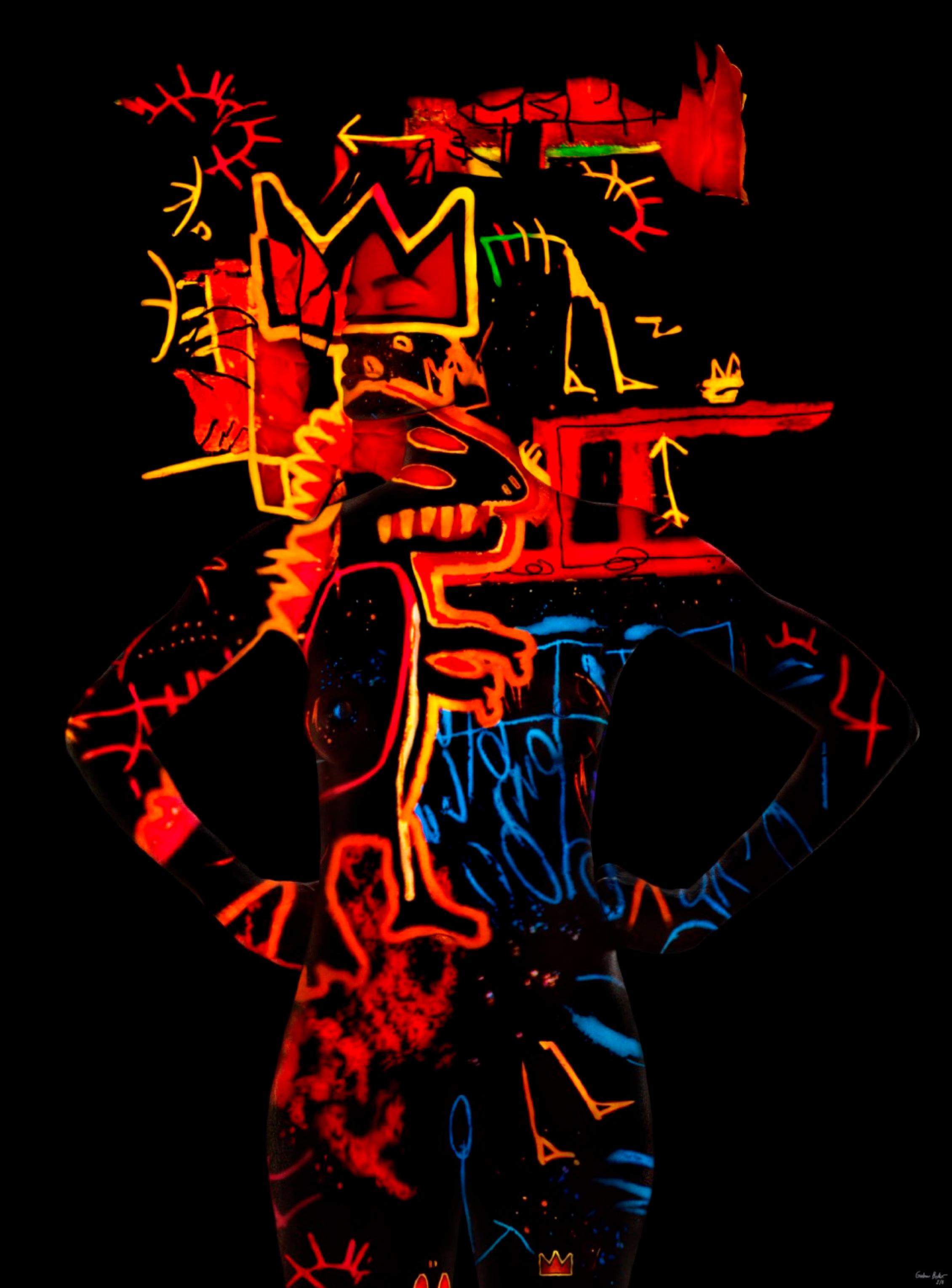 "JM Basquiat-GB5" Fotografie (FRAMED) 66" x 48" Zoll Ed. 2/8 von Giuliano Bekor