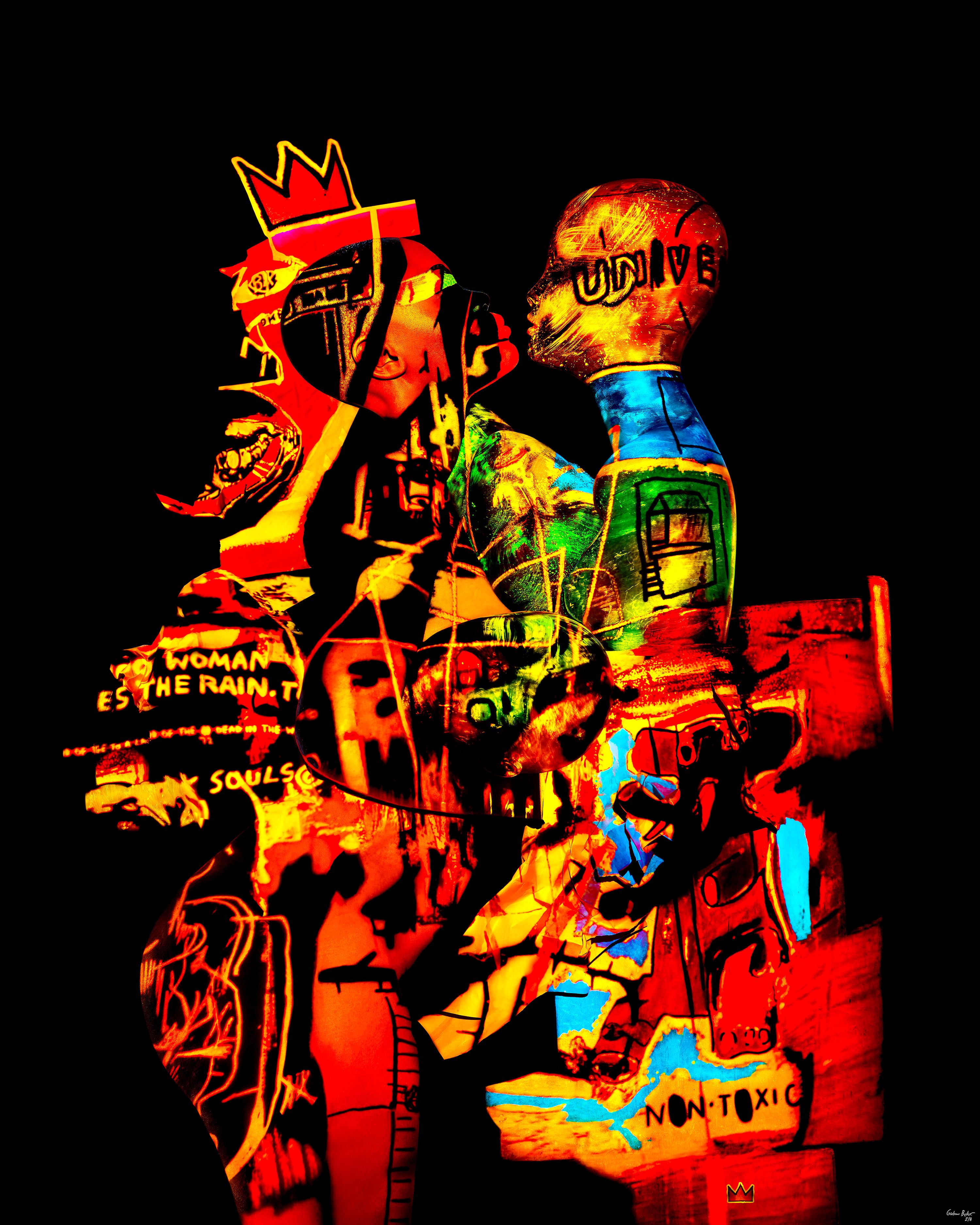 "JM Basquiat-GB6" Fotografía abstracta 60" x 48" pulgadas Ed. 1/8 por Giuliano Bekor