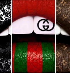 "LIPS - L682" Lenticular photo 40"D Edition 3/8 by Giuliano Bekor