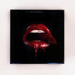 Used "LIPS - LD4 Dior" Photography (FRAMED) 38" x 38" inch  Ed. 2/8 by Giuliano Bekor