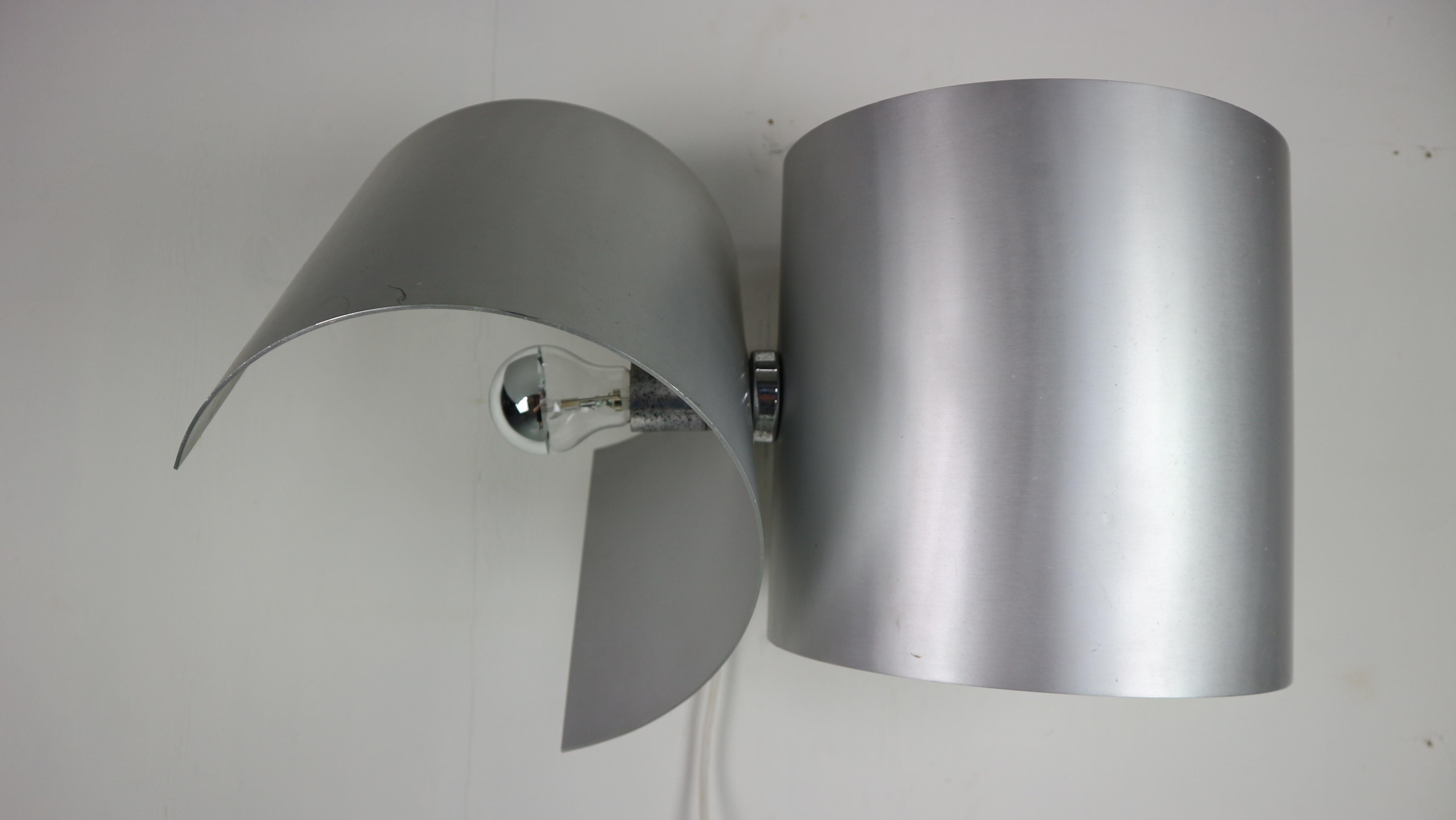 Giuliano Cesari Silver Wall Adjustable Lamp for Nucleo Sormani, 1960 Italy  For Sale 2