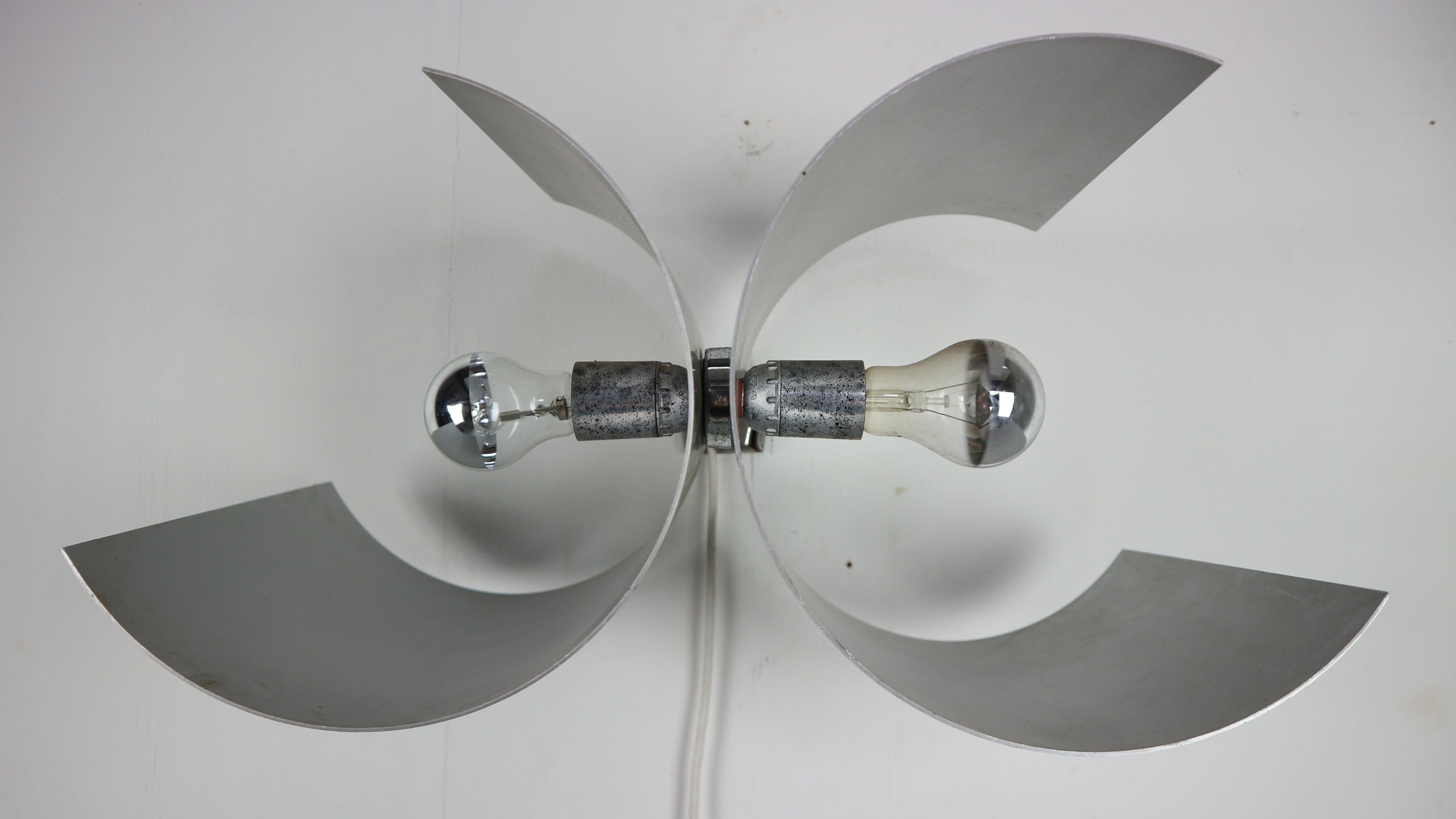 Giuliano Cesari Silver Wall Adjustable Lamp for Nucleo Sormani, 1960 Italy  For Sale 5