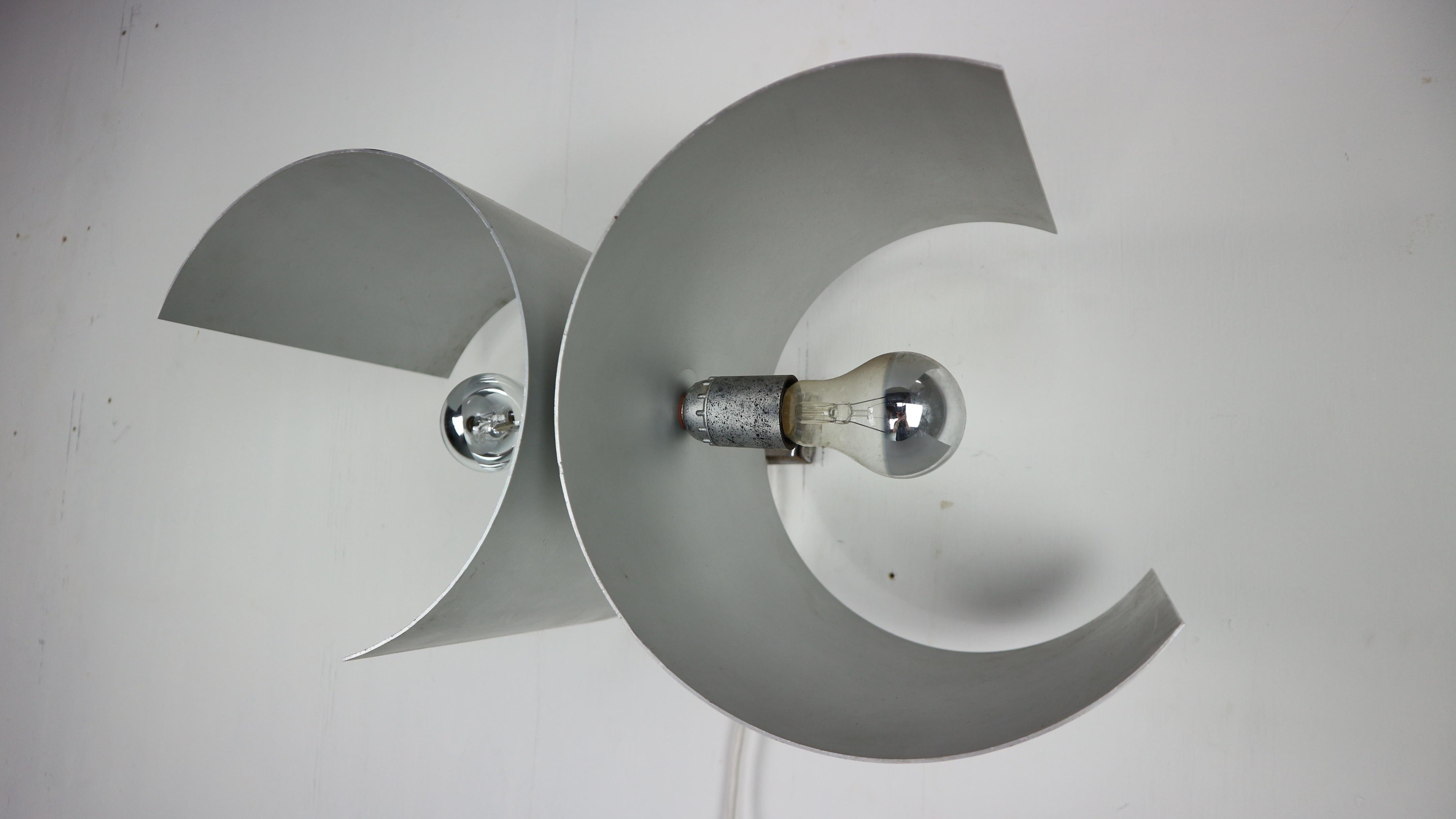 Giuliano Cesari Silver Wall Adjustable Lamp for Nucleo Sormani, 1960 Italy  For Sale 8