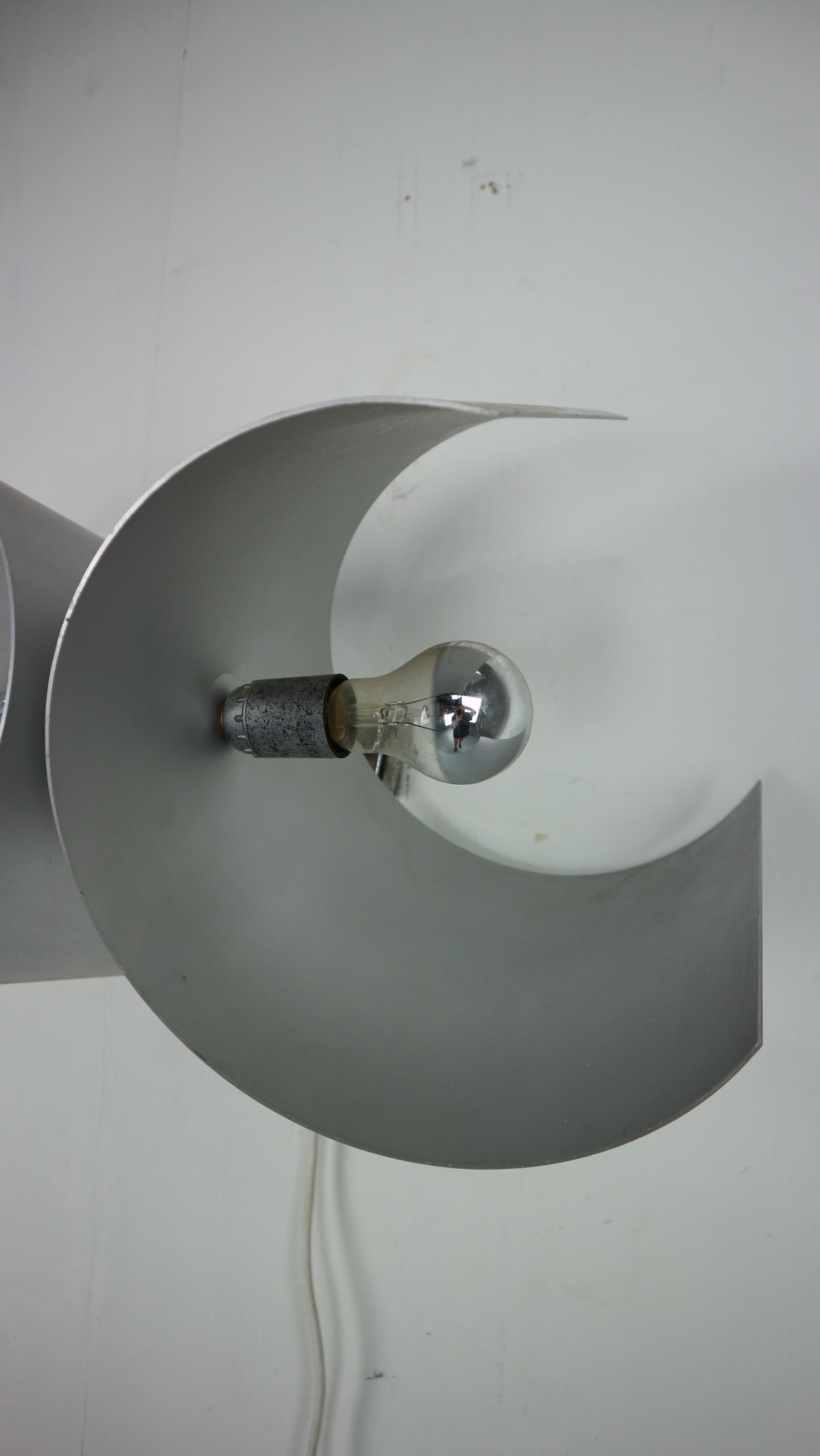 Giuliano Cesari Silver Wall Adjustable Lamp for Nucleo Sormani, 1960 Italy  For Sale 9