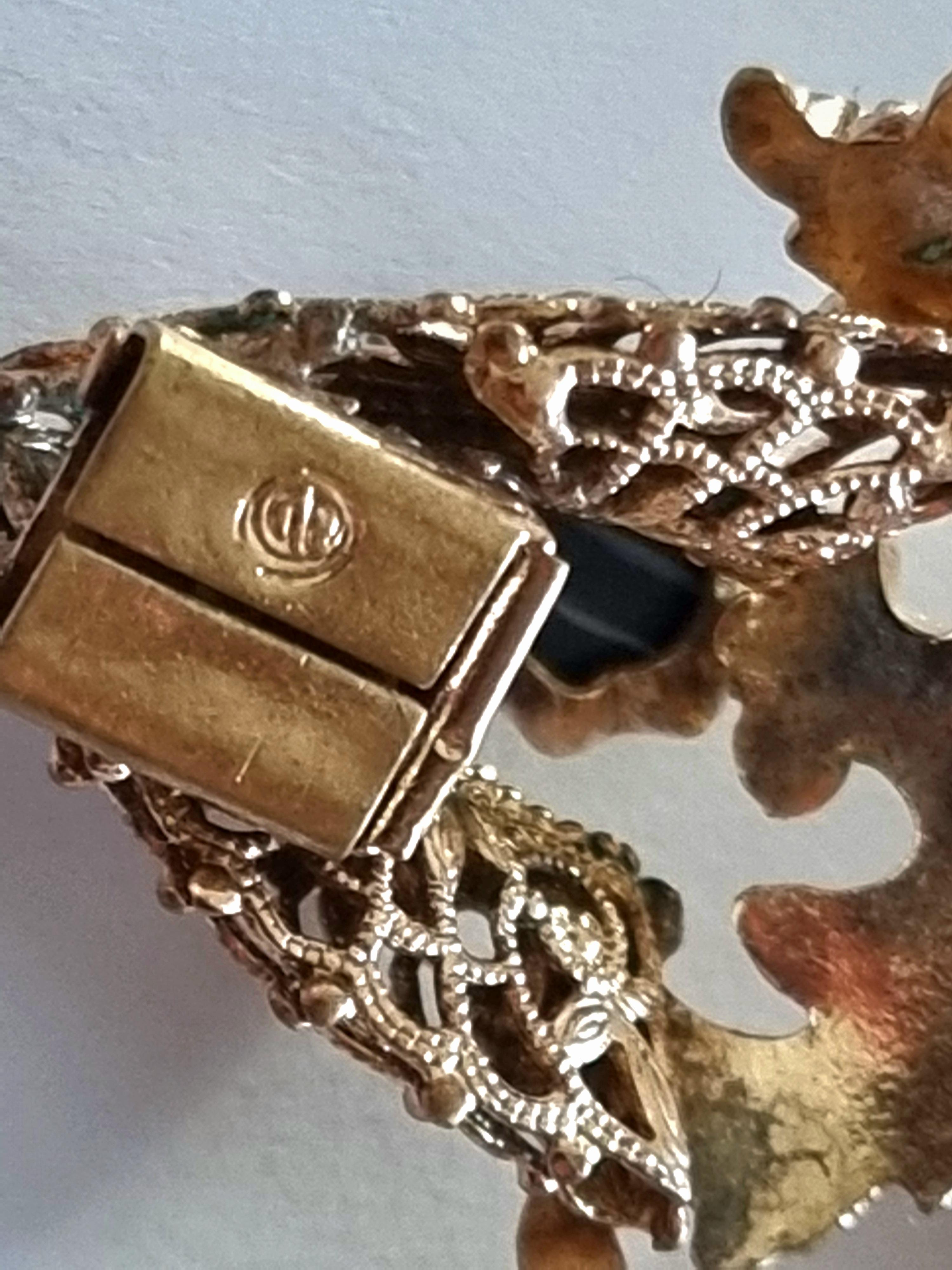 Giuliano FRATTI Milan, magnificent old BRACELET, vintage from the 50s For Sale 7