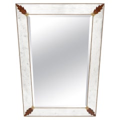 Miroir italien en verre de Murano, Giuliano Fuga, 1970