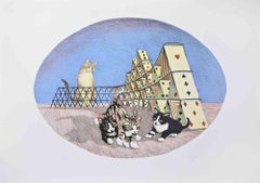 Cats - Lithograph by G. Giuggioli - 1980