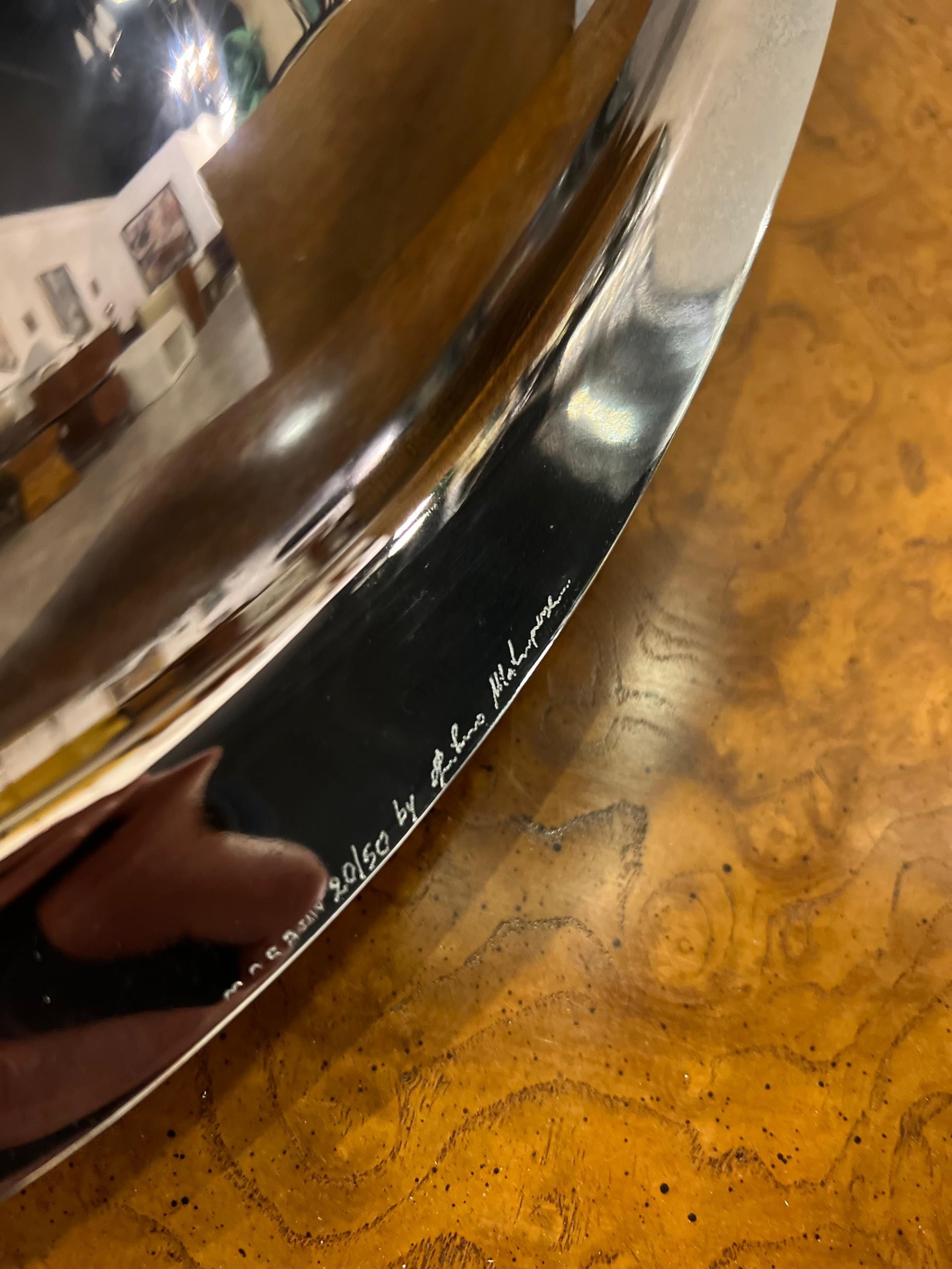 Giuliano Malimpensa Vaso contemporaneo italiano placcato argento In condizioni buone in vendita a Queens, NY