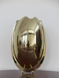 Giuliano Malimpensa Jarrón escultórico numerado en latón Italia 1985