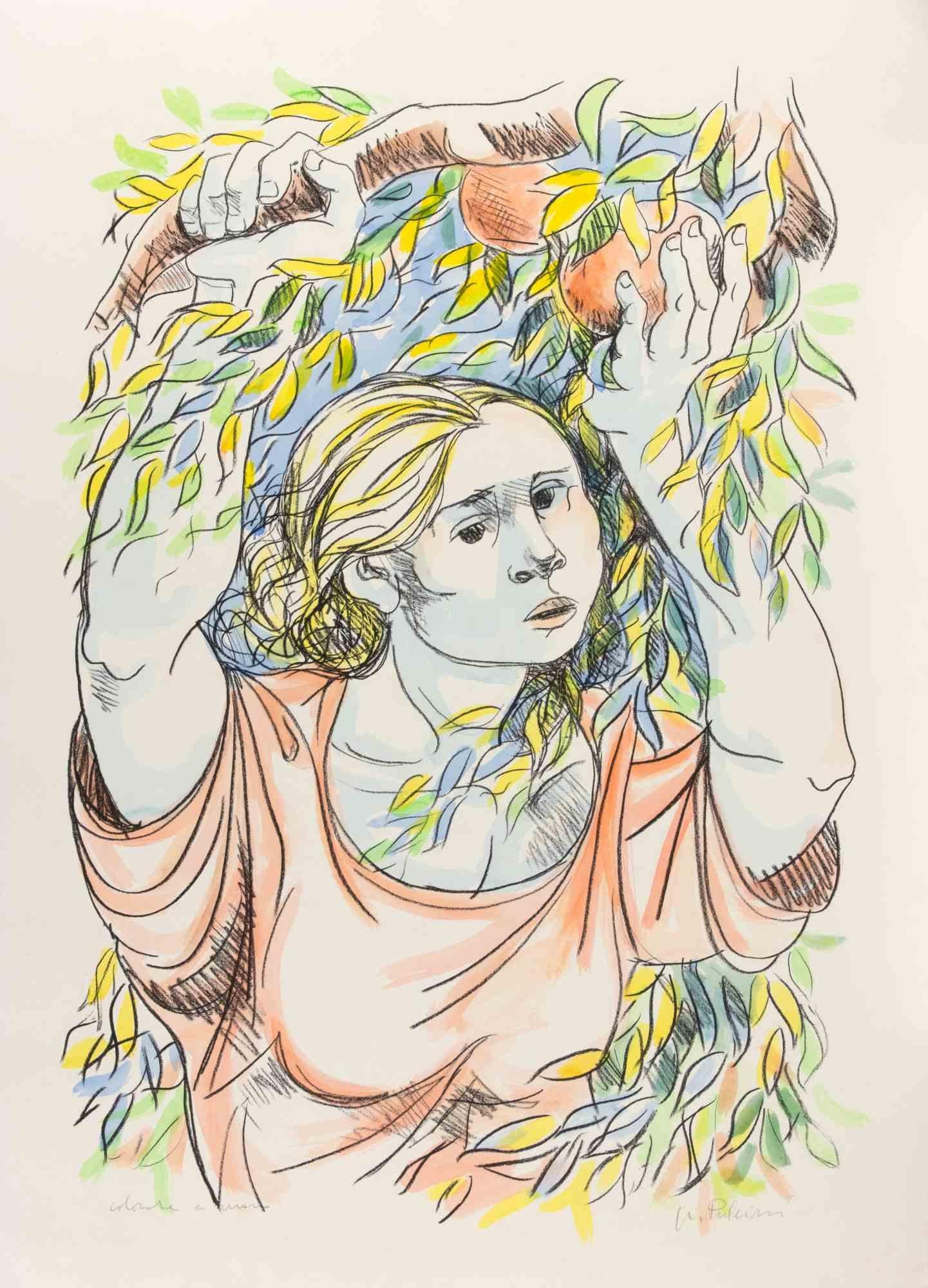 Woman - Lithograph by Giuliano Pulcini - 1970s