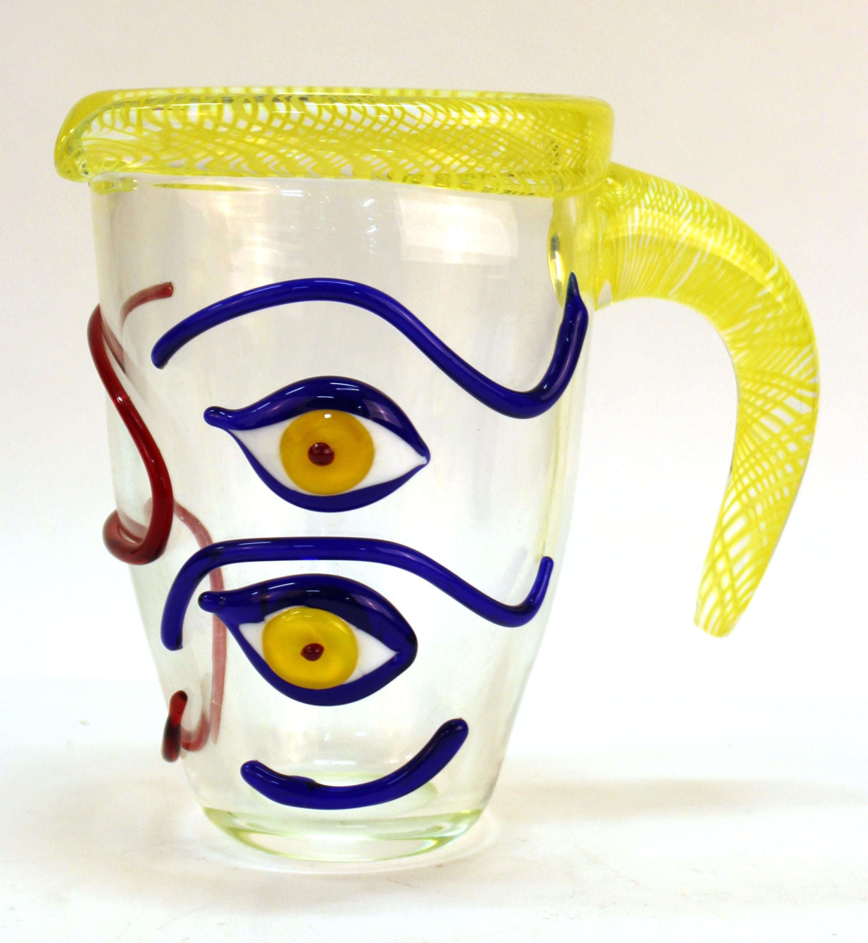 Giuliano Tosi 'Pablo' Murano Glass Decanter and Tumbler Set In Excellent Condition In Astoria, NY