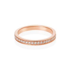 Giulians 18 karat Rose Gold and White Diamond Ring