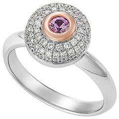 Giulians 18K Rose and White Gold Pink Sapphire and Diamond Ring Giulians 18K Rose and White Gold Pink Sapphire and Diamond Ring
