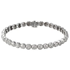 Giulians Contemporary 18 Karat Diamond Line Bracelet