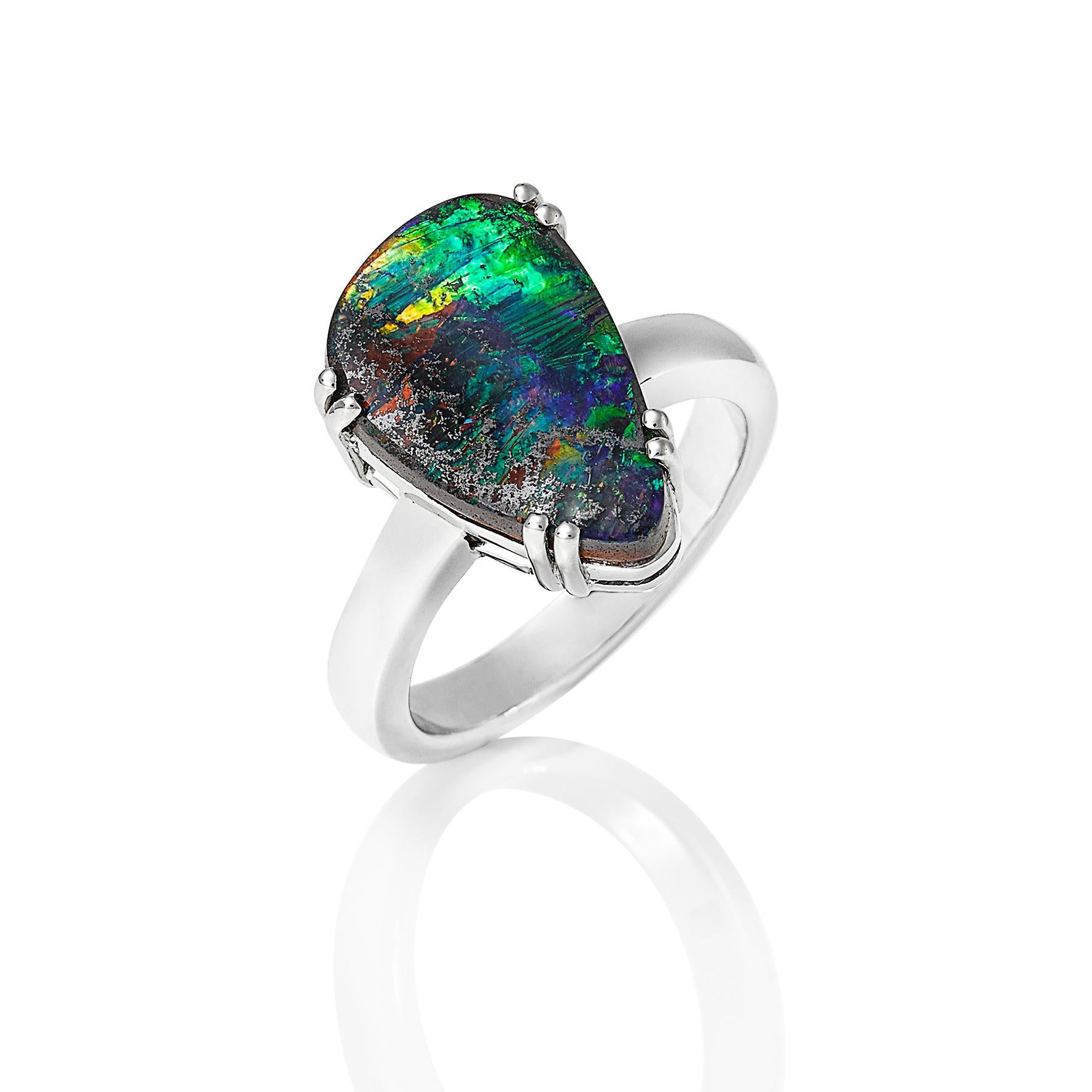 contemporary opal rings