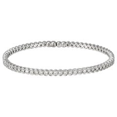 Giulians Contemporary 18k White Gold Diamond Bangle