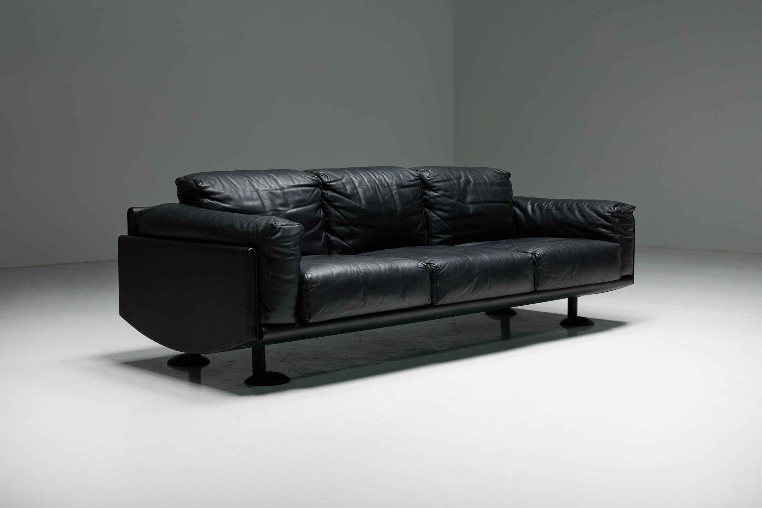 Modern Giulio 3-seat Sofa by Afra and Tobia Scarpa for Meritalia, Italy, 1980s