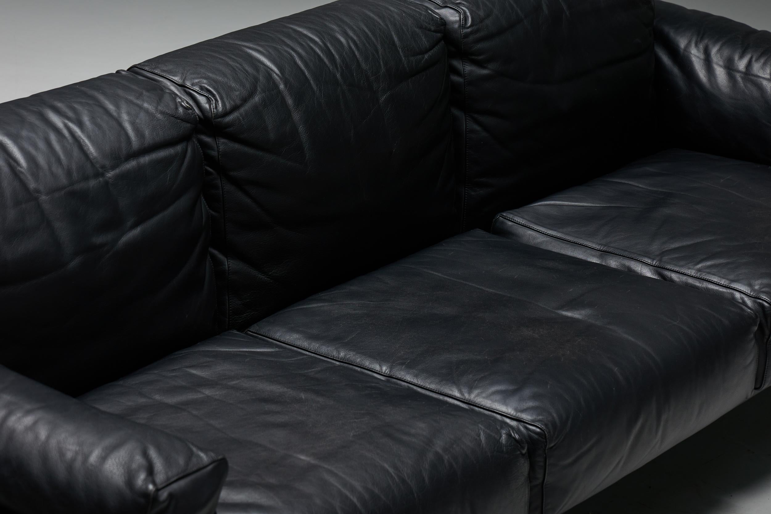 Late 20th Century Giulio 3-seat Sofa by Afra and Tobia Scarpa for Meritalia, Italy, 1980s
