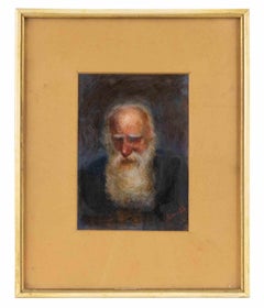 Portrait of an Old Man - Oil Paint attr. to Giulio Amodio - 19th Century