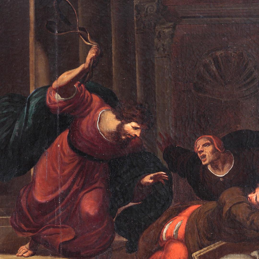 17. Jahrhundert von Giulio Benso The expulsion of the merchants from the Temple im Angebot 7