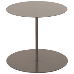 Antique Giulio Cappellini Gong Table in Mud Laser-Cut Sheet Metal and Matte Top