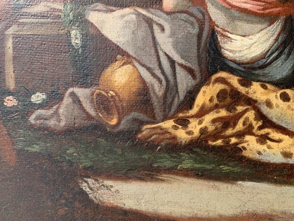 17th century Venetian figure painting - Bacchanal - Oil on canvas Carpioni  6