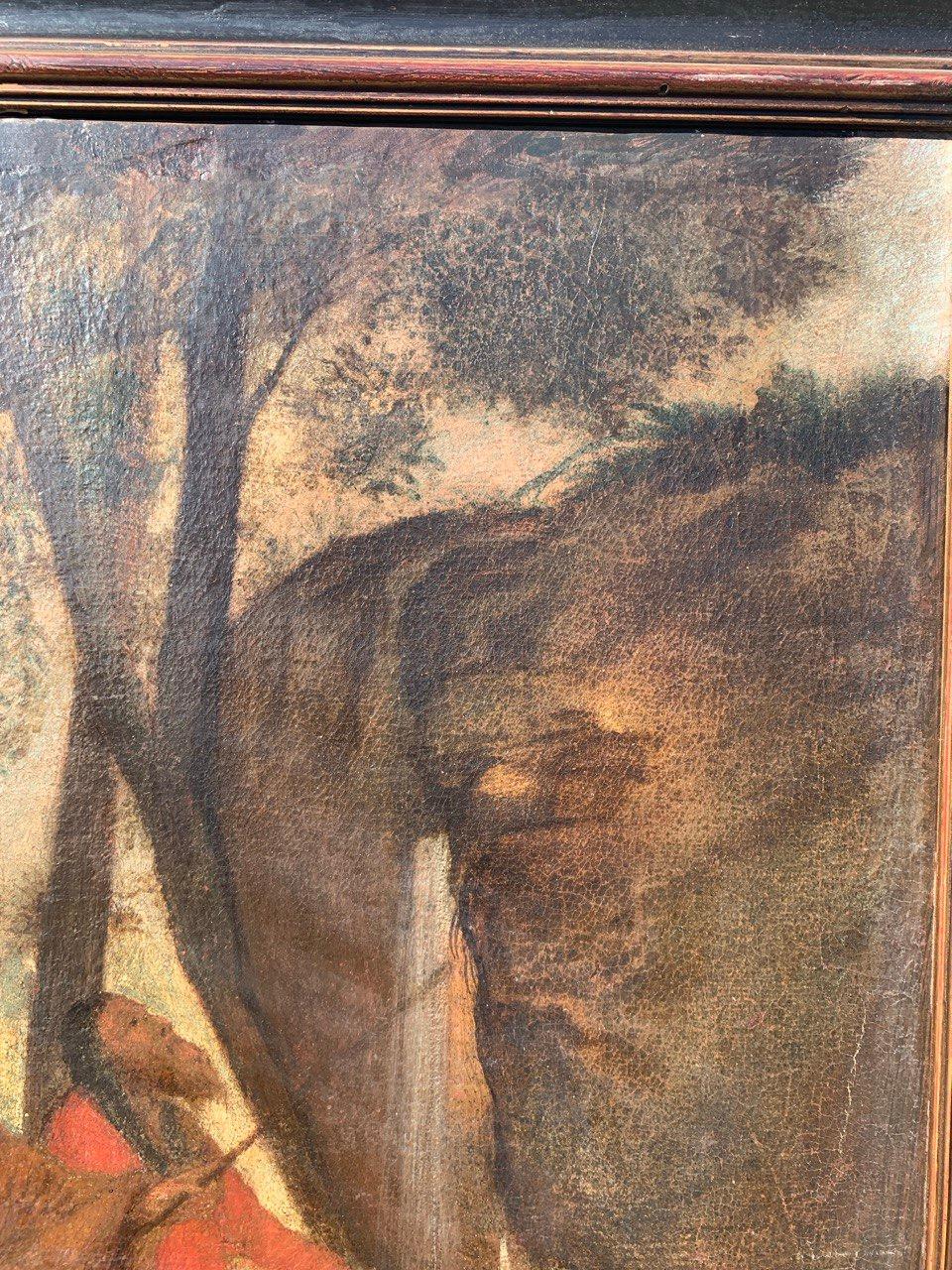 Bottega di Giulio Carpioni (Venezia) - Pittura di figura del 17° secolo - Pittura di figura del 17° secolo.  Mosè in vendita 11