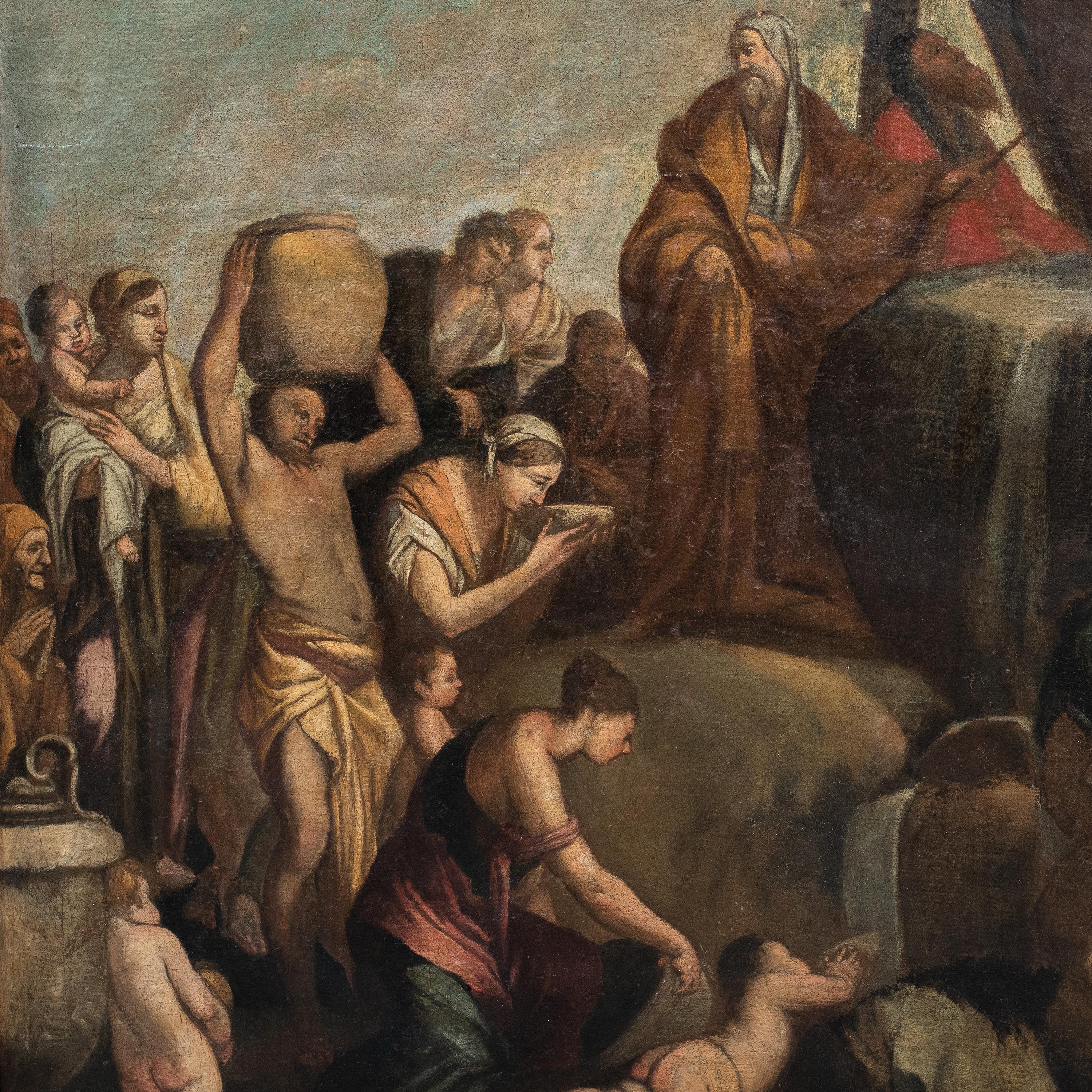 Bottega di Giulio Carpioni (Venezia) - Pittura di figura del 17° secolo - Pittura di figura del 17° secolo.  Mosè in vendita 1