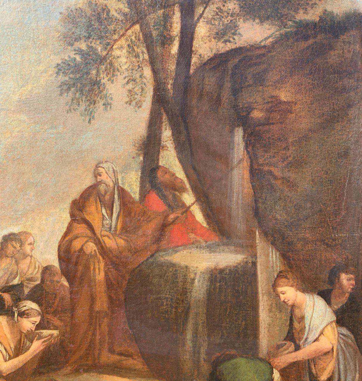 Bottega di Giulio Carpioni (Venezia) - Pittura di figura del 17° secolo - Pittura di figura del 17° secolo.  Mosè in vendita 4