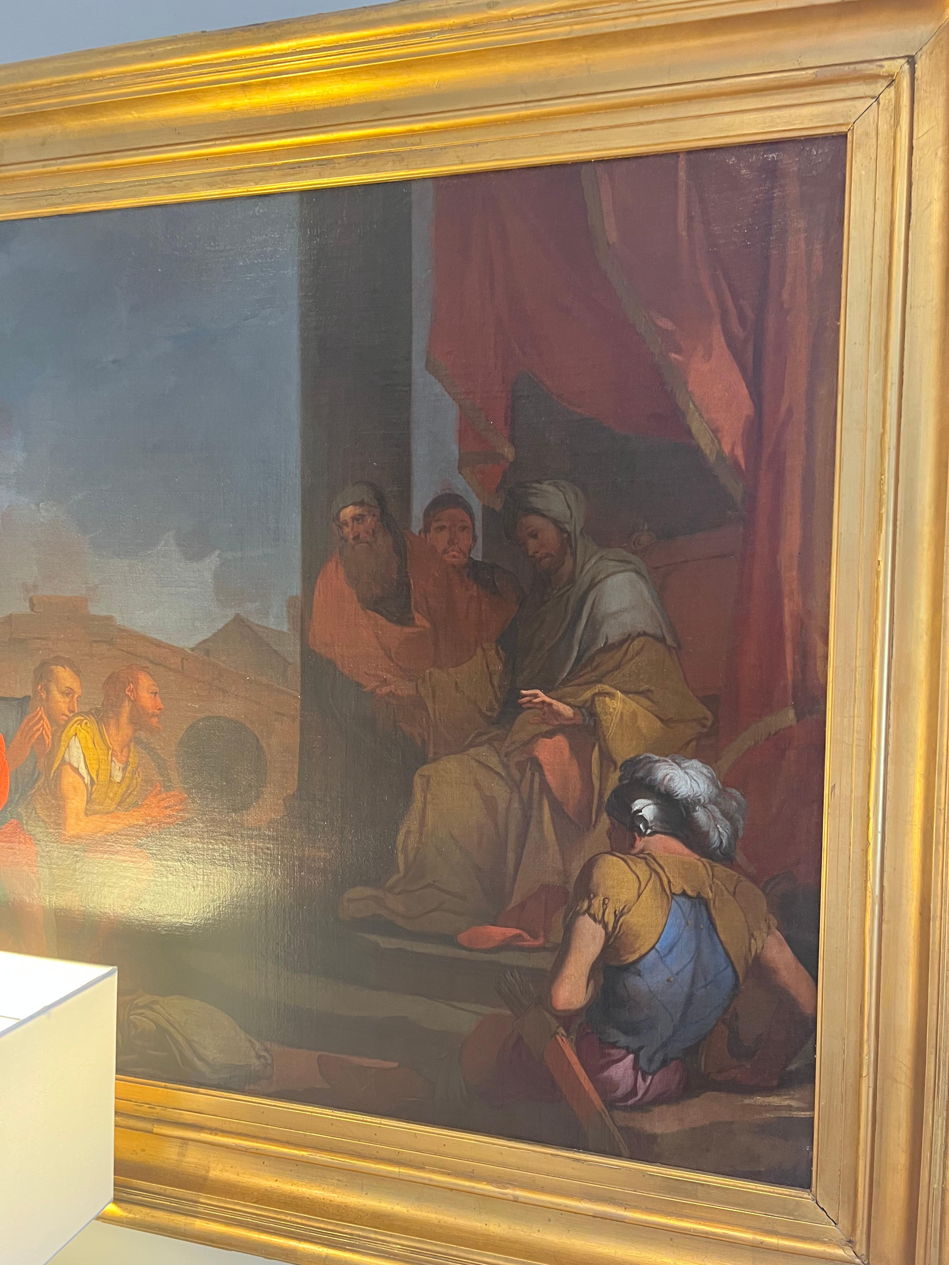 Joseph Pardons his Brothers - Painting by Giulio Carpioni