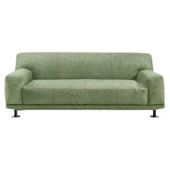 Giulio Iacchetti per Meritalia "Newcastle Sofa" - Divano a due posti in pelle color salvia