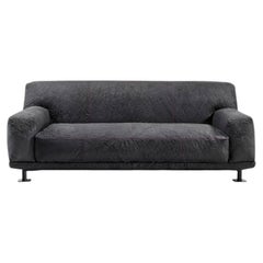 Giulio Iacchetti per Meritalia "Newcastle Sofa" - Divano a due posti in pelle color ardesia