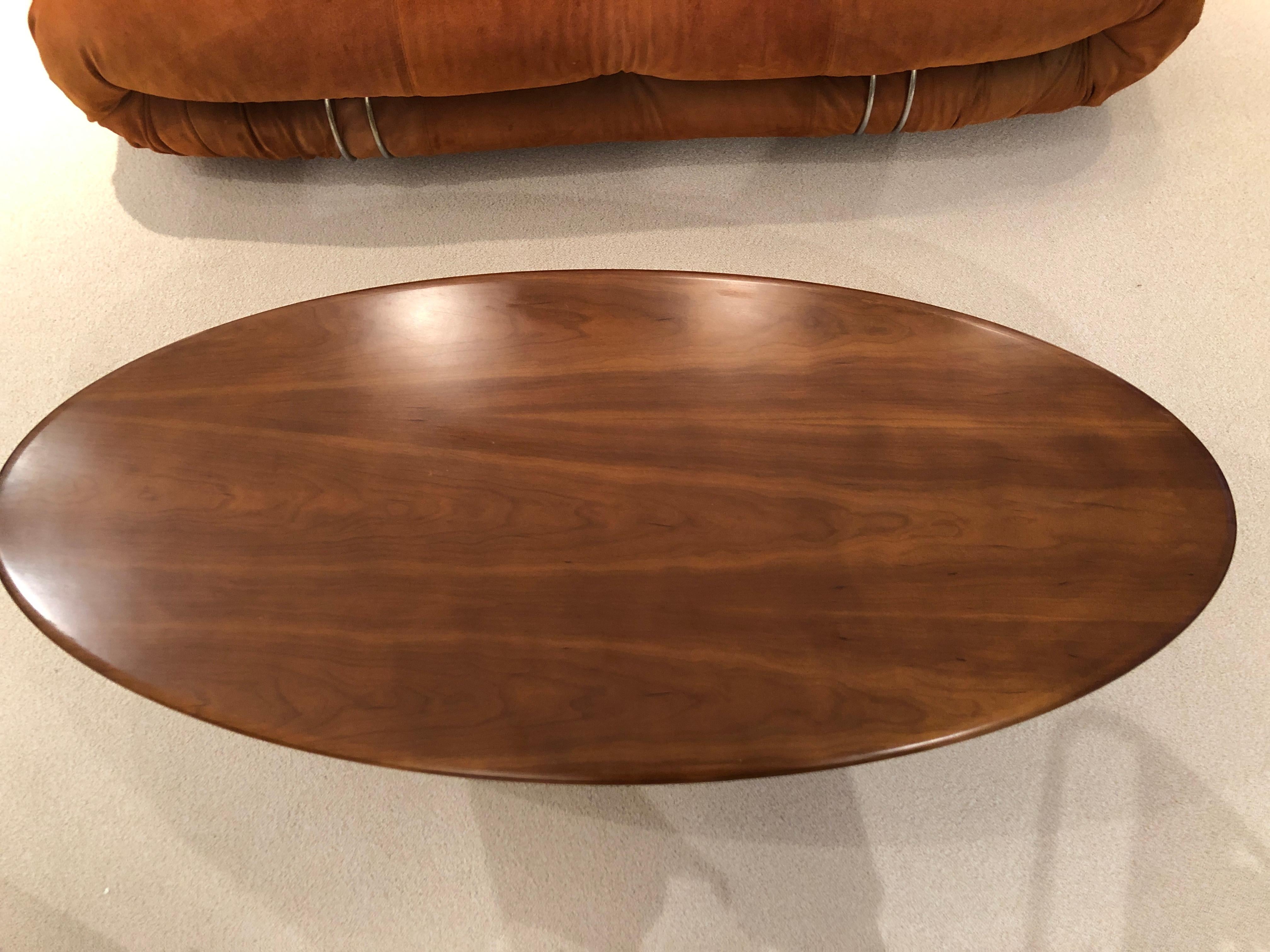 Giulio Lazzotti Design Oval coffee Table with Travertine, Hand Signed, 1965 1