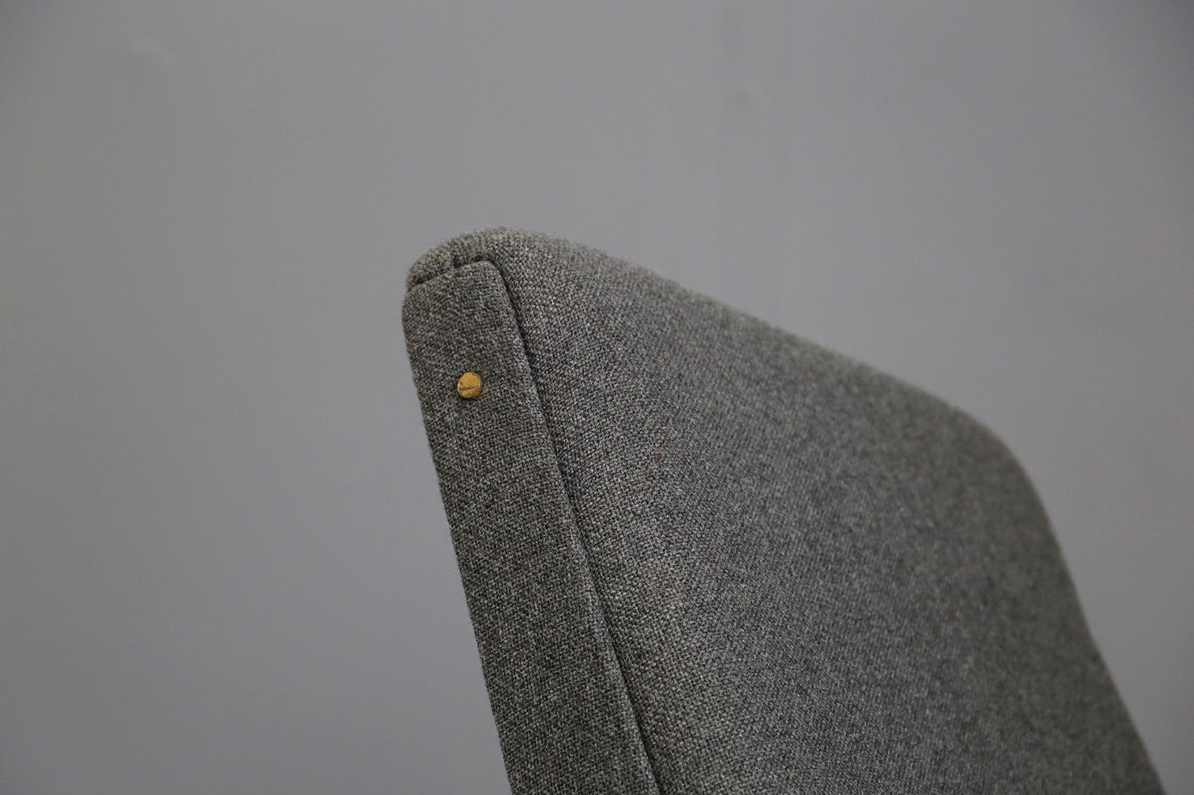 Giulio Moscatelli for Formanova Lounge Chair Grey with Label, 1960s In Good Condition In Milano, IT