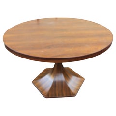 Giulio Moscatelli para Meroni centro redondo o mesa de comedor en palisandro raro