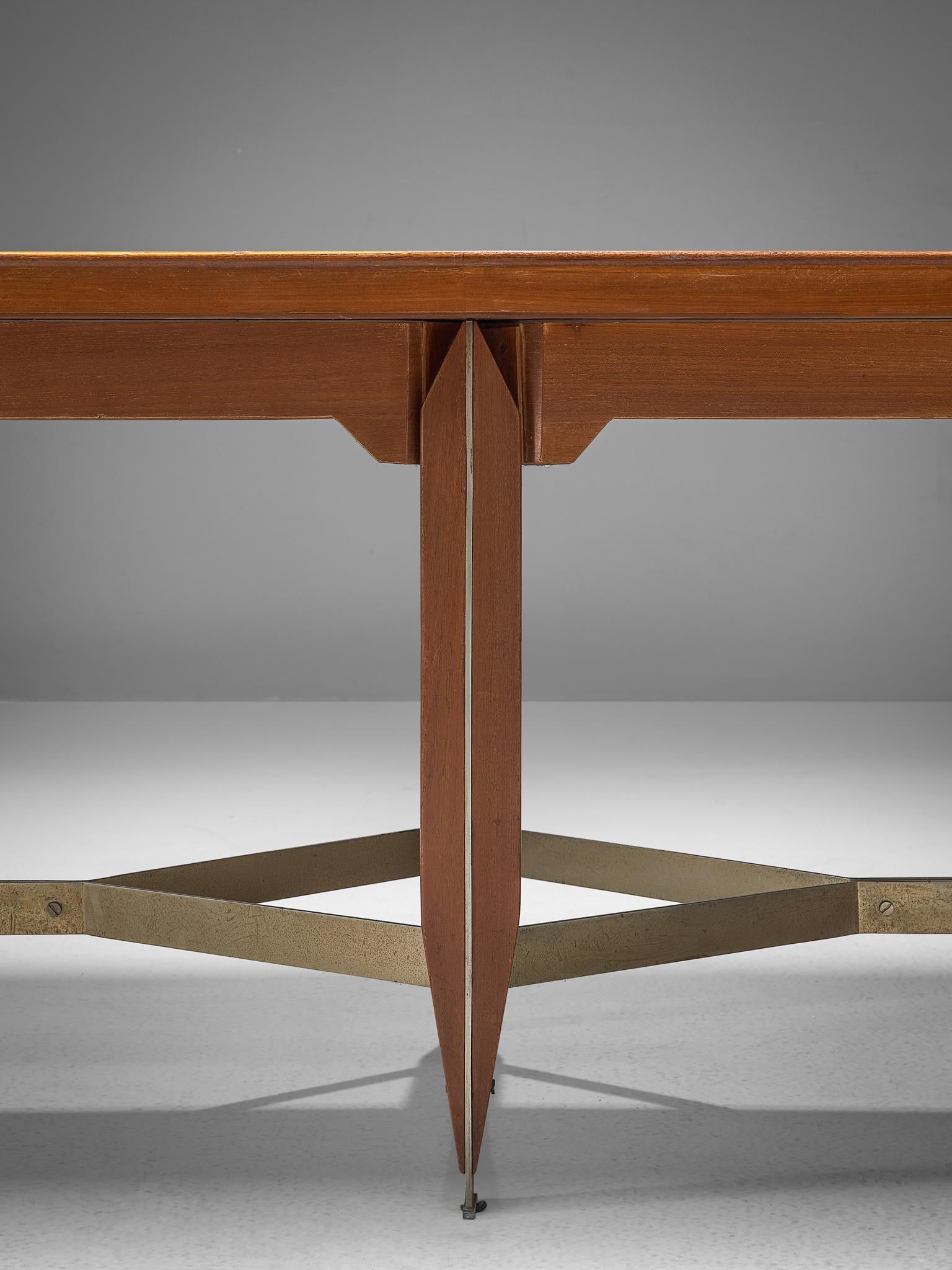 Italian Giulio Moscatelli Long Conference Table in Teak