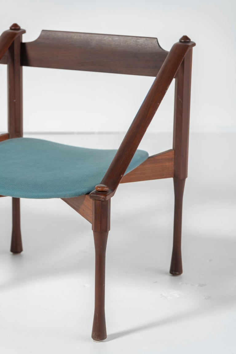 Italian Giulio Moscatelli Three-Seat Bench in Palisander, '60s, Spazio For Sale