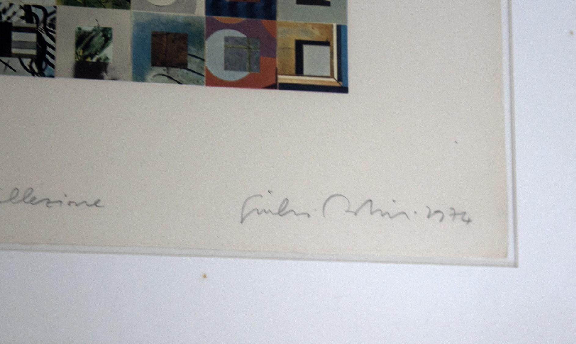 Paper Giulio Paolini Collezione 1974 Signed Lithograph Framed