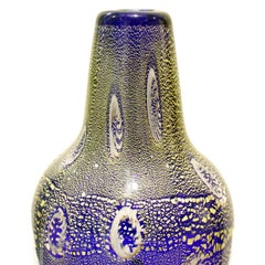 Giulio Radi Hand-Blown Glass Vase with Murrhines and Gold Foil, circa 1950