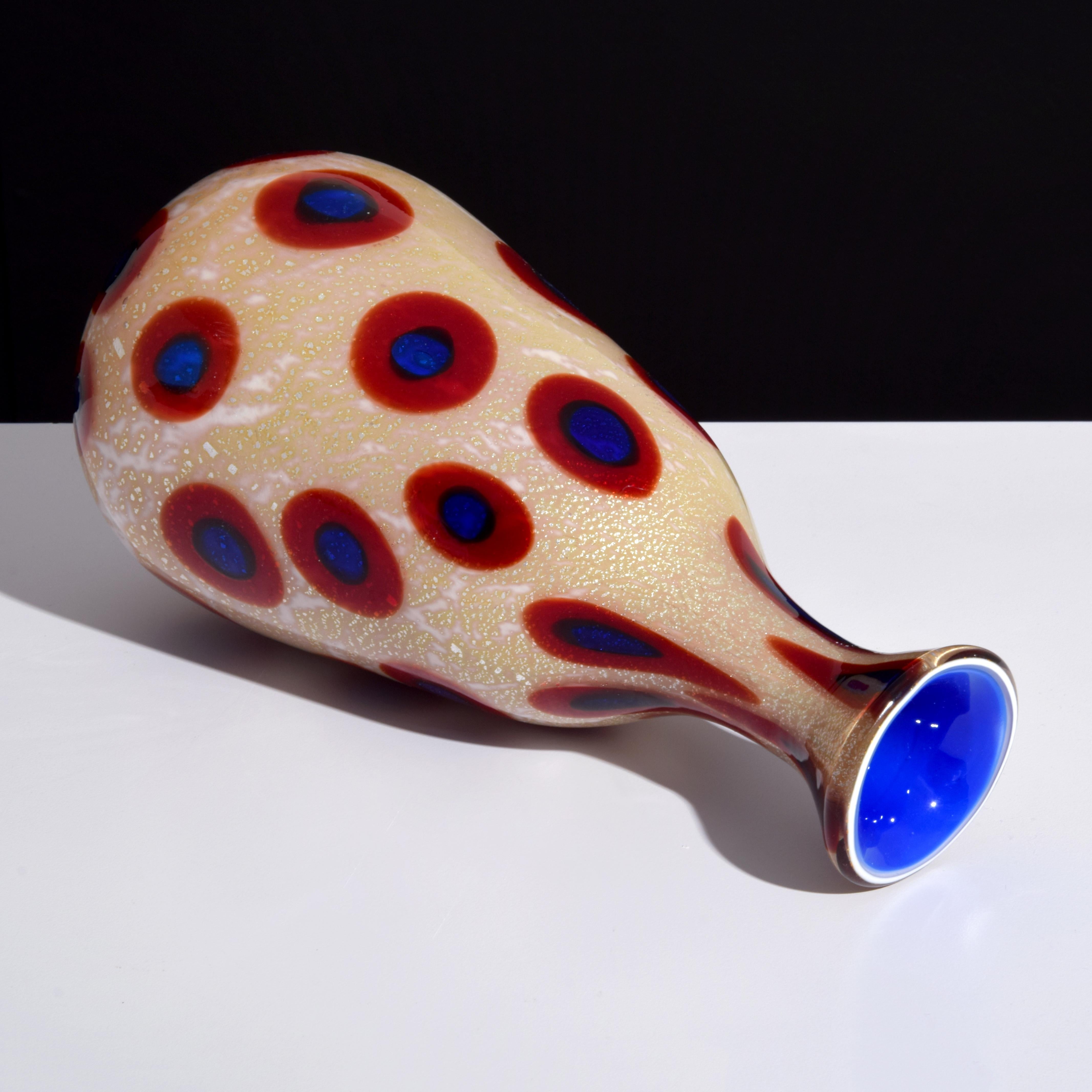 Giulio Radi “Reazione Policrome” Vase, Murano In Good Condition For Sale In Lake Worth Beach, FL