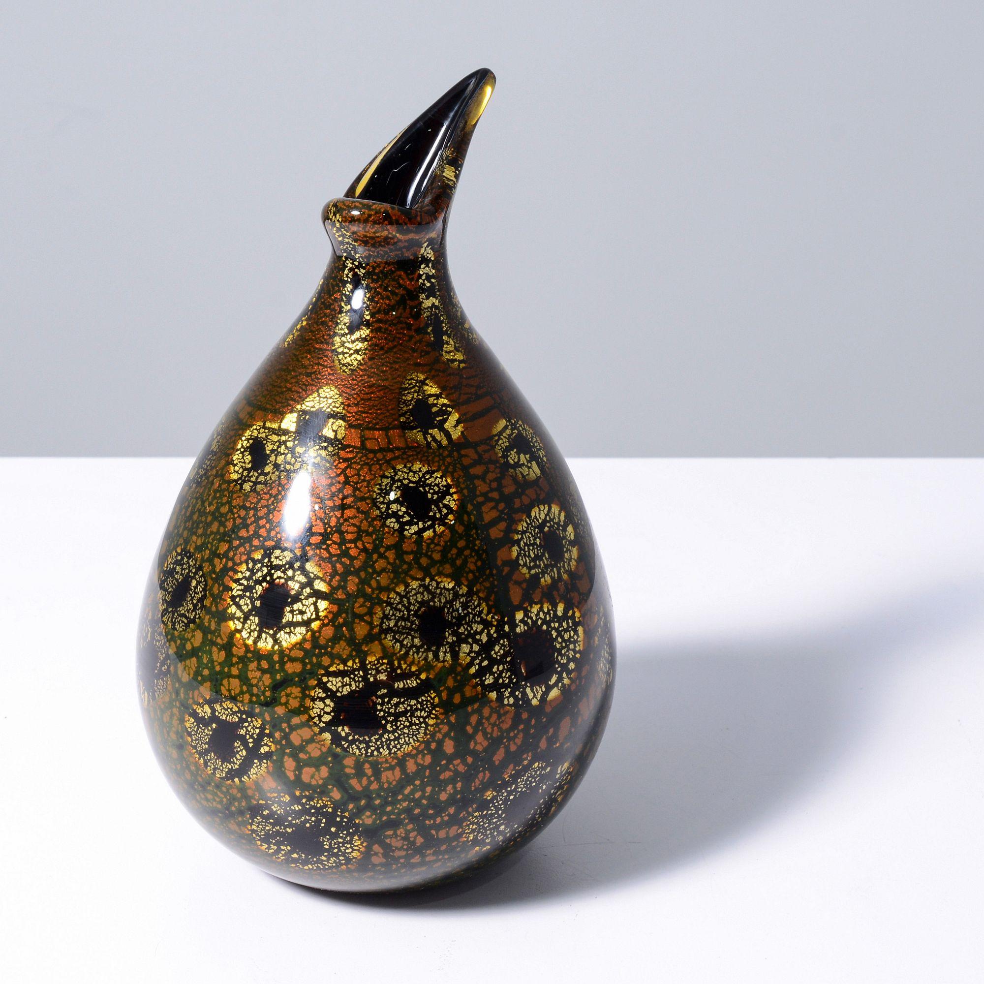 Blown Glass Giulio Radi REAZIONE POLICROME Vase, Murano For Sale