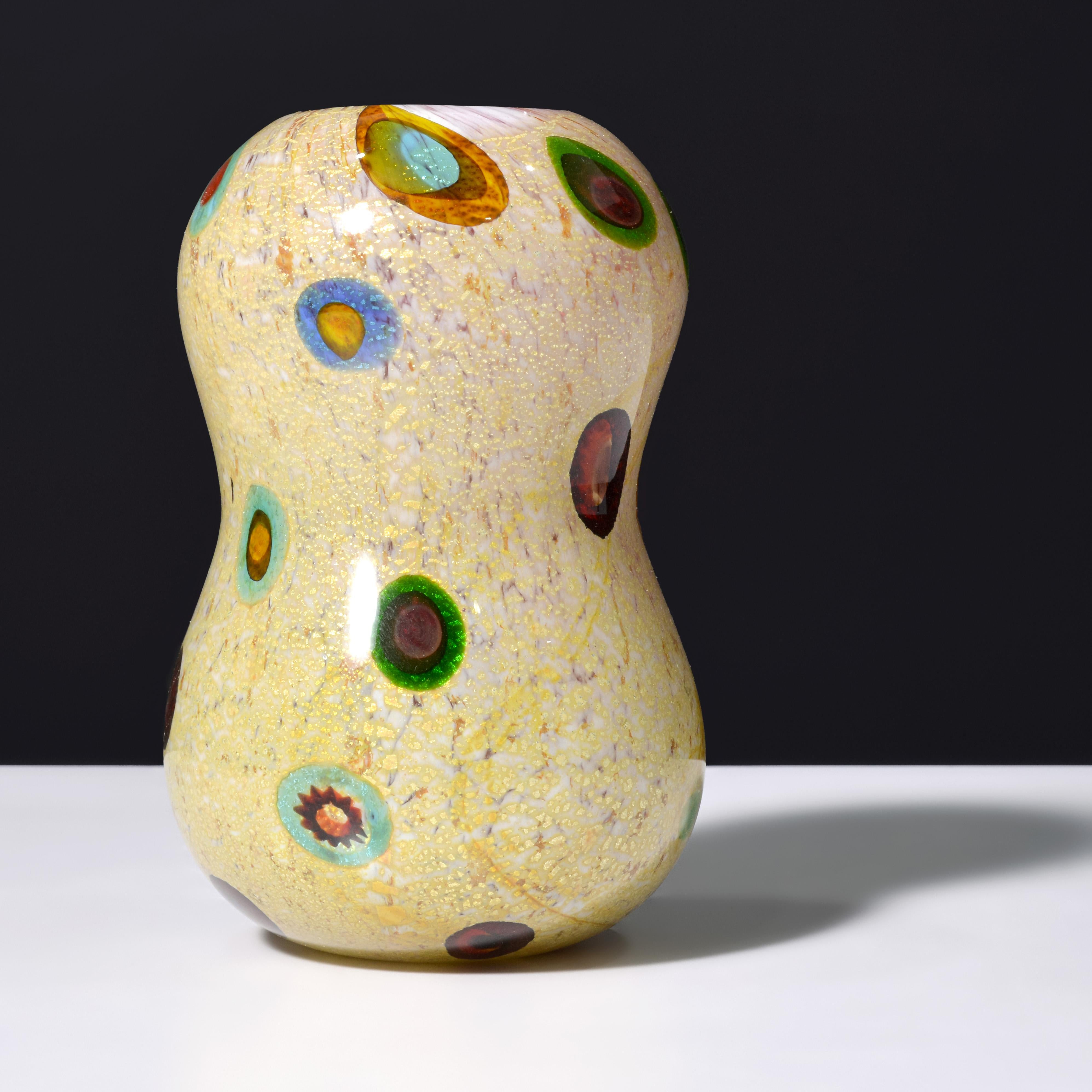 20ième siècle Vase Giulio Radi REAZIONE POLICROME, provenance Lobel Modern en vente