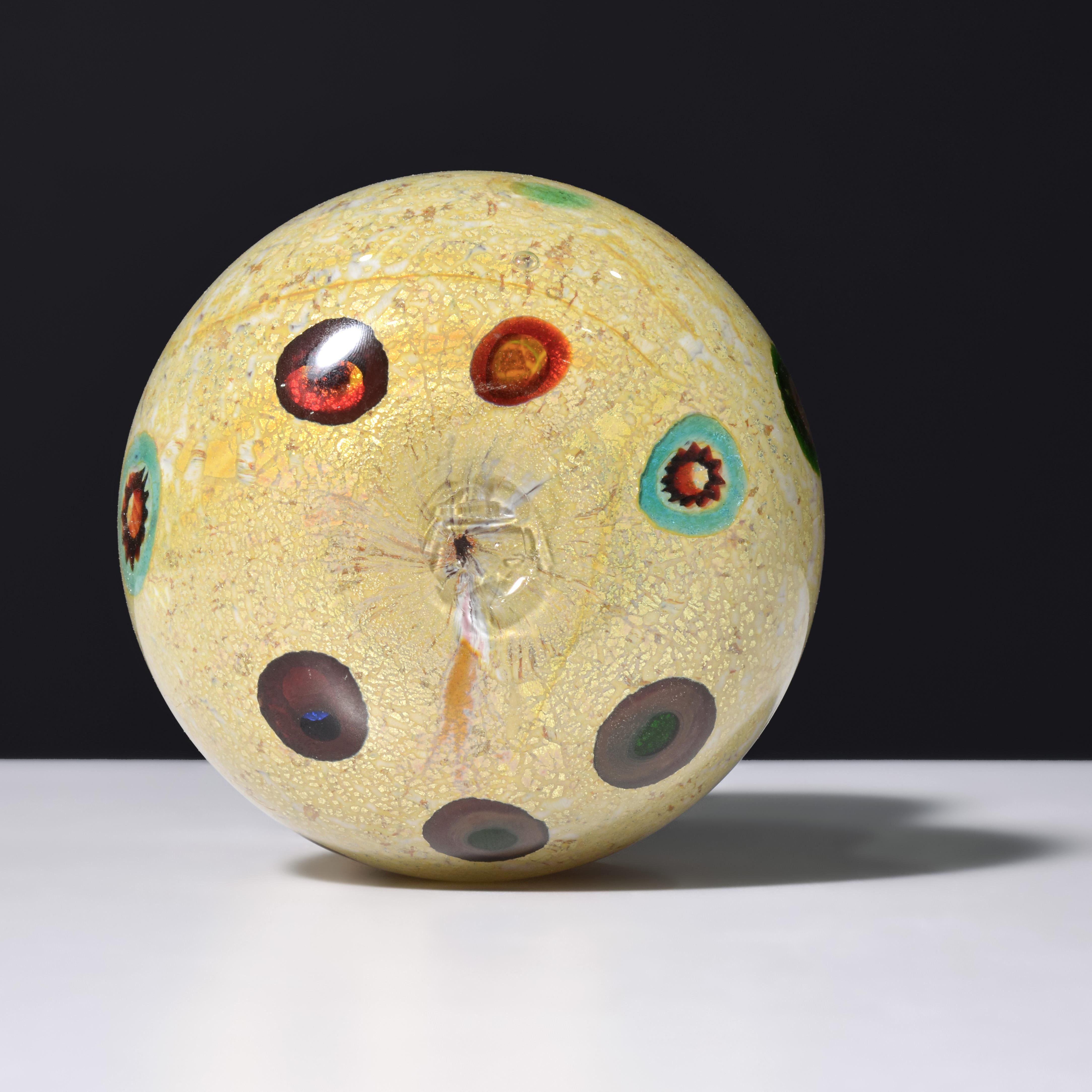 Verre brun Vase Giulio Radi REAZIONE POLICROME, provenance Lobel Modern en vente