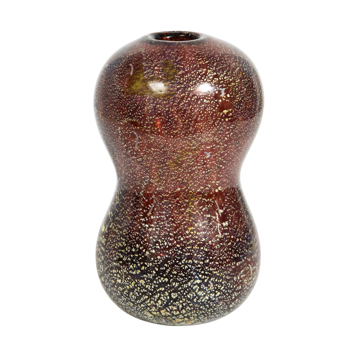 Giulio Radi Vase with Gold Foil and Murrhines, ca 1950 For Sale