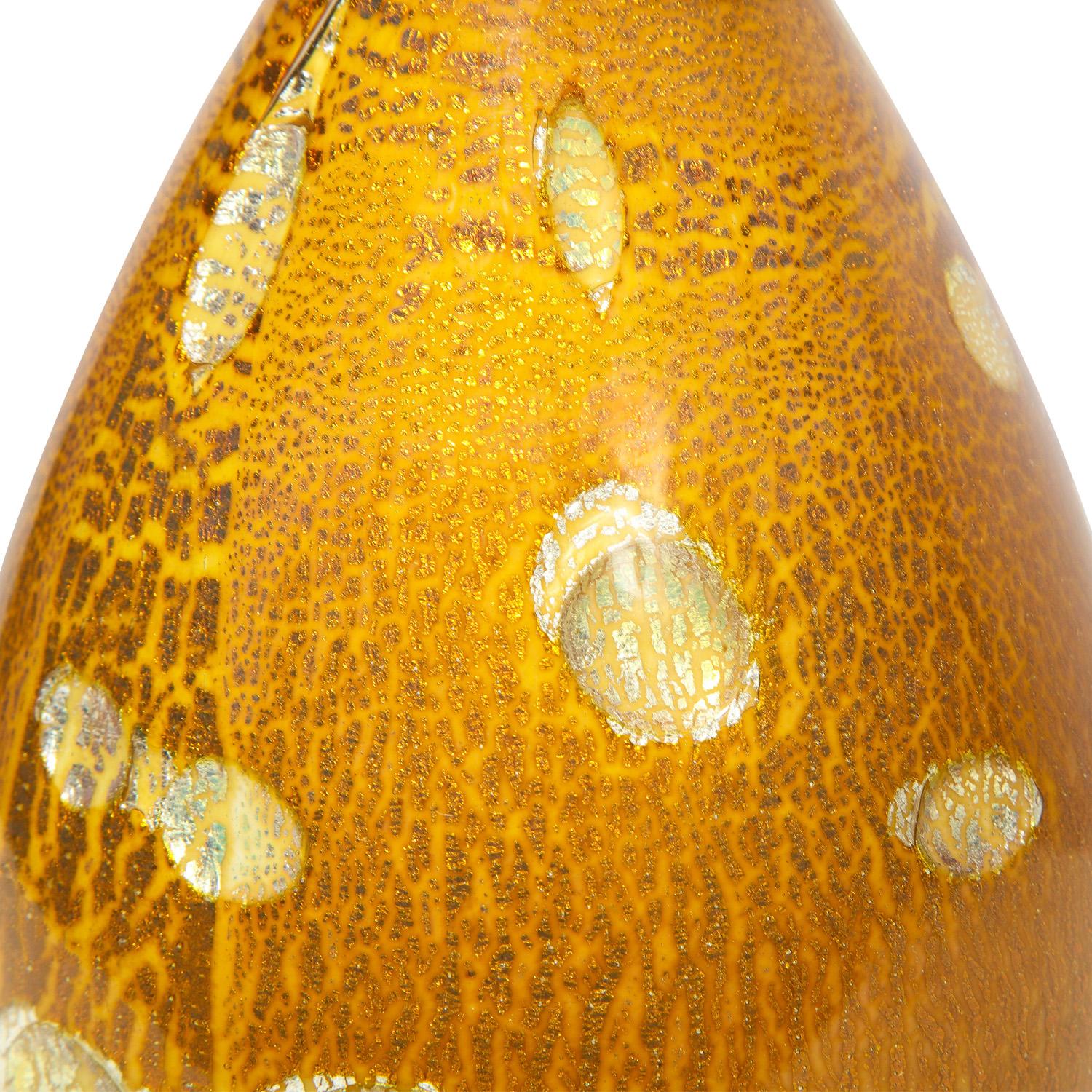 Mid-Century Modern Giulio Radi Vase with Silver Foil and Murrhines, 1950 For Sale