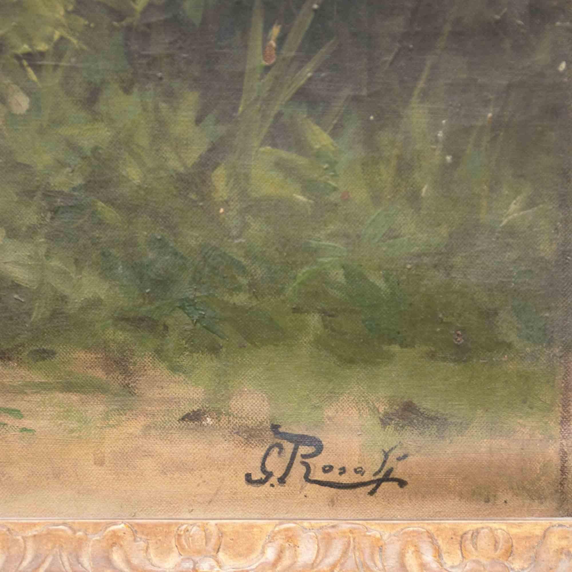 Scène orientale - Peinture à l'huile par Giulio Rosati - 19ème siècle en vente 1