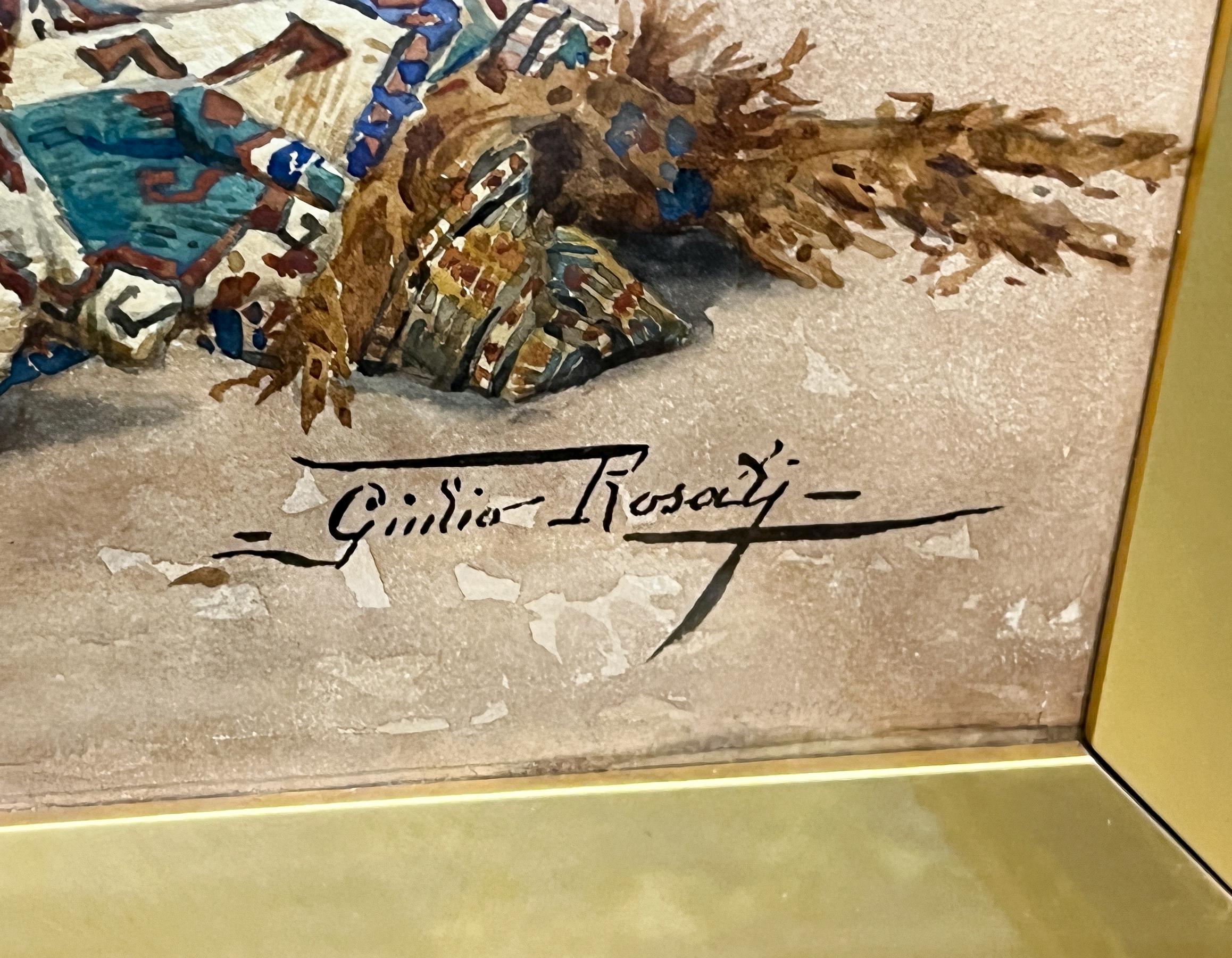Giulio Rosati,  Coppia di acquerelli orientalisti italiani (1858-1917) in vendita 3