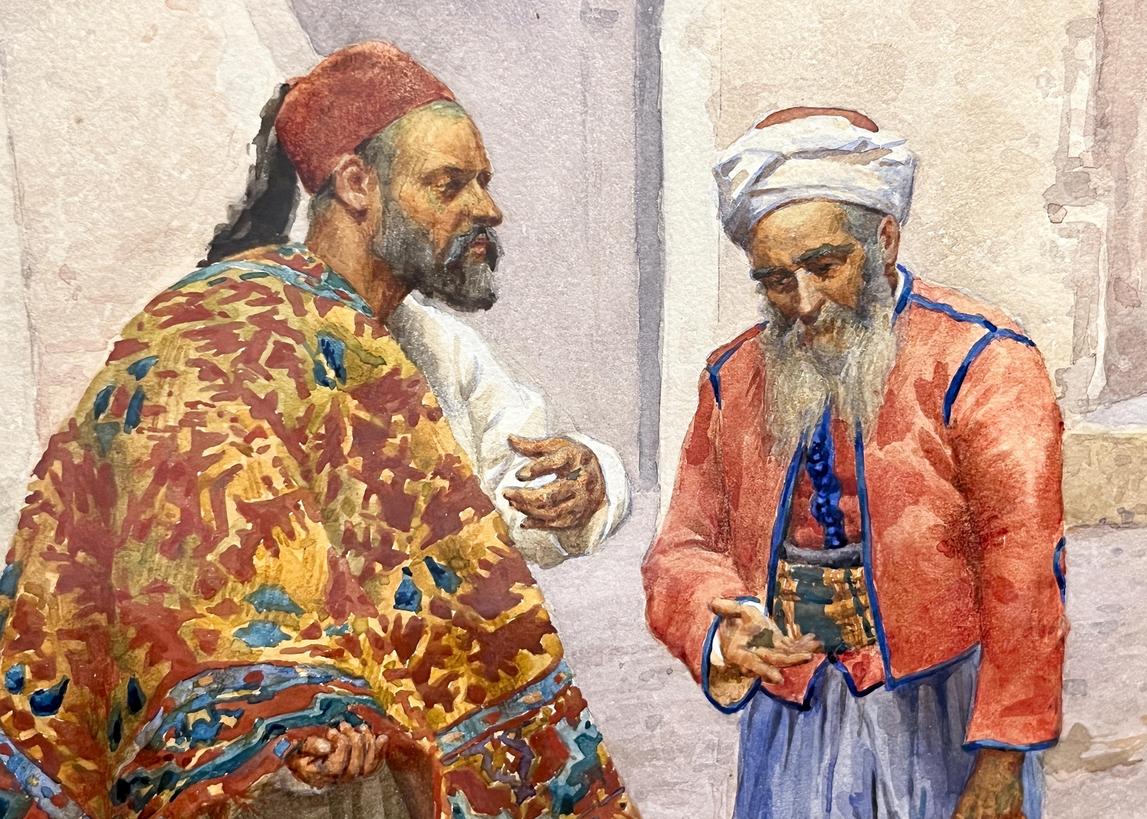 Giulio Rosati,  Coppia di acquerelli orientalisti italiani (1858-1917) in vendita 2